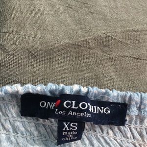 Baby blue off the shoulder top